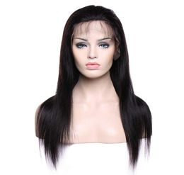 Newest 100 Brazilian Human Hair Full Lace Wigs Glueless Long Straight Lace Wig with Baby Hair Pre Plucked for Black Women8350805