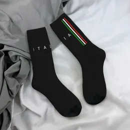 Men's Socks Fashion Italia Basketball Italy Italian Flag Polyester Middle Tube For Women Men Sweat Absorbing