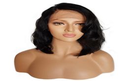 Synthetic Lace Front Wig Natural Wavy Handmade Natural Black Heat Resistant Fiber Brazilian Hair wig For White Or Black Women4255656