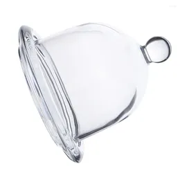 Dinnerware Sets Cake Dish With Cover Snack Afternoon Tea Display Dessert Plate Lid Stand Mini Holder Glass White Cupcake