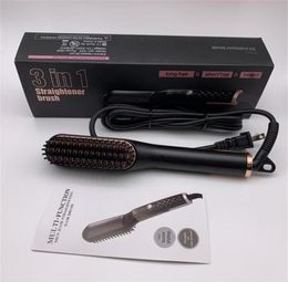 30S Heat up Beard Straightening Brush for Men 3in1 Hair Styler Electric Comb Straightener Hair Styling Tool Anti Scald design for 4917775