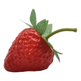 Party Decoration Kitchen Fake Strawberry Red Fruit Display Home Decorative Artificial Plastic Useful Durable High Quality