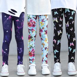 Girls' Leggings Spring and Autumn Thin Children's Printed Leggings Baby Stretch Pants