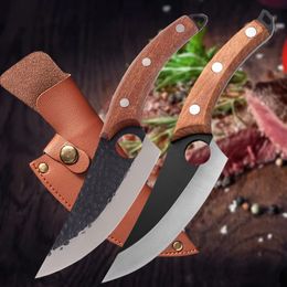 Stainless Steel 6inch Meat Cleaver Hunting Cutter Handmade Forged Boning LNIFE Serbian Chef Kitchen Knives Camping Fish LNIFEs250D