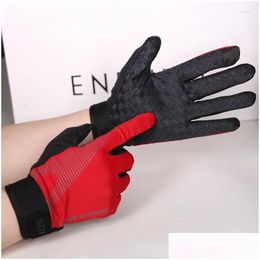 Cycling Gloves Summer Fl Finger Touch Sn Motorcycle Bicycle Mtb Bike Gym Training Outdoor Fishing Guantes Drop Delivery Sports Outdoor Otdvr