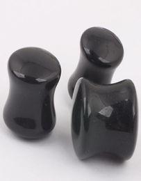 Piercing Jewellery F48 mix 7 size 100pcs acrylic black ear plug flesh tunnel5159397