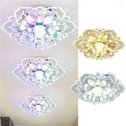 Ceiling Lights 9W LED Creative Modern Crystal Chandelier Pendant Lamp Flower Shape Lamps For Living Room Bedroom