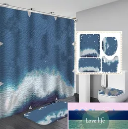 Classic Letter Printed Shower Curtains Designer Print Bathroom Curtain Home Toilet Er Mat Bath Supplies Top Wholesale