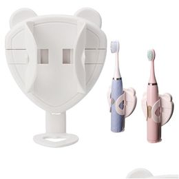 Bath Tools Accessories Toothbrush Holder Self Adhesive Bathroom Close Wall Mounted Storage Tool For Electric Toothbrushes Drop Del Dhucw