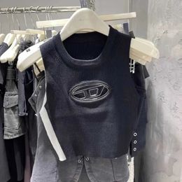 Design Sense Spice Cutout Diesel Top Denim Vest Female Deisels Women 2023 Summer New Sexy Backless Fashion Brand Sleeveless Top Deisel Top 676