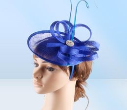 High quality 17 Colours available sinamay material fascinator headwear wedding hat church millynery FNR1603047375462