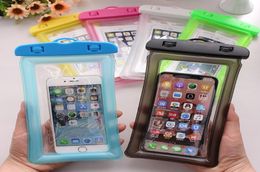 Clear Waterproof Dry Pouch Case PVC Protective Mobile Phone Bag Swimming Touch Screen Floating Air Bag For Mobile Phone Camera H263169661