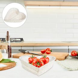 Dinnerware Sets Paper Rope Heart Basket Fruit Tray Pography Prop Home Storage Baskets Bread Creative Dry Shape Dessert