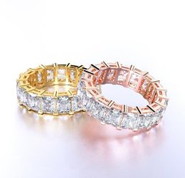 Iced Out Bling Diamond Rings 3 Colors Charm Rhinestone Band Rings Hip Hop Jewelry for Men Women Wedding Simple Gift KimterB313F9618837