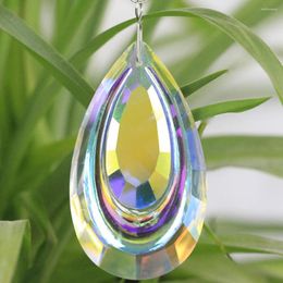 Chandelier Crystal 1 Pc 63mm Drops AB Color Glass Window Pendant Parts Feng Shui Prism For Suncatcher Home Wedding Decoration