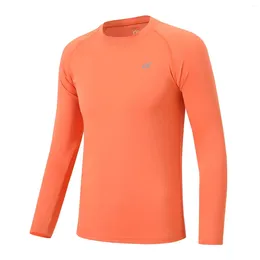 Men's T Shirts Summer UPF 50 Kids Children's T-shirt Long Sleeve Rashguard T-Shirts Quickly Dry Swimwear Solid Colour Shirt For Age 6-14