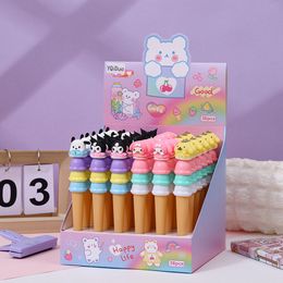 36pcs/lot Cute Doughnut Cartoon Ice Cream Kuromi Neutral Gel Pen Kawaii Student Stationery Gift Writing Pen 0.5mm Office Supplie 3042 3042