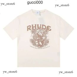 Fashion Mens Rhude Shirt Women Designers T-shirts Rhude Tees Apparel Tops Man S Casual Letter Shirt Luxurys Clothing Shirt 3xl 4xl 1019 RT7G