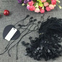 Labels Tags 1000Pcs/Pack Clothing Hang Tag String Nylon Black String With Push Locker String Snap Lock Price Hangtag Seal Tags Q240217