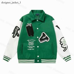 Louiseity Men's Jacket 11 Coat Jacket Baseball Tops Couples Mens Clothing Uniform L Viutonity Men Women Printed Letter Spring and Autumn Lightweight Loose