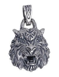 925 Sterling Silver High Details Tiger Pendant Mens Biker Punk Pendant1059896