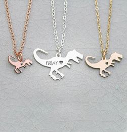 Dinosaur Necklace Tyrannosaurus Jewelry Jurassic Scary Charm Dino Necklaces Any Words Can Be Customed YP603472977101738028