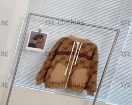 brown retro sports jackets Sherpa Teddy Hooded ZipUp Jacket CARDIGAN longsleeved brand pullover newly high end sweatshirts design4478922