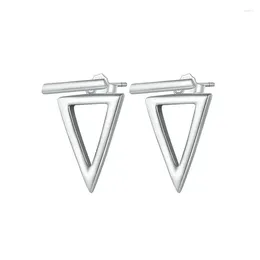 Stud Earrings Self Product 925 Sterling Silver Personalised Geometric Triangle For Women European American Trends Jewellery Gift