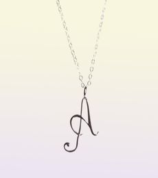 12P Monogram English Initial Alphabet A Tiny Letter Charm Metal pendant necklace for Engagement Lucky woman mother men039s fami2316144