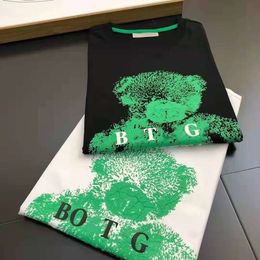 plus size men t shirt designer T shirts mens womens fashion green bear letter print graphic tee trend high street short sleeve top casual loose cotton oversized Tee