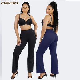 Women High Waist Trimming Straightleg Pants with Builtin Shaping Shorts Butt Lifter Fajas Slimming Body Shaper Shapewear faja 240130