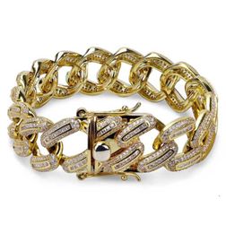 21mm Miami Cuban link Bracelet Gold Silver Color Plated Iced Out Micro Pave Zircon Men039s Bracelet For Women N1998294550