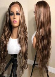 26inch Highlight Blonde 360 Frontal Remy 180Density for Women Lace Wigs Natural Hairline Loose Wave Front Human Hair5544315