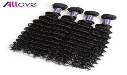 Whole Deep Wave Hair Weaves Peruvian Indian Virgin Hair Bundles Cheap 8A Brazilian Hair Bundles 10PCS For Black Women2806984