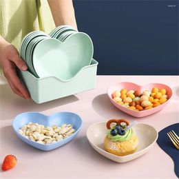 Plates Household Fruit Dish Small Table Grade Classification Smooth Creative Save Space Multi-function No Fading Kitchen Set