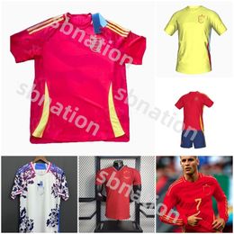 National Team Men Kids Spain Jerseys Soccer 2024 MORATA TORRES SARABIA JORDI ALBA SERGIO RAMOS PAUL TORRES KOKE GAVI SOLER SIMON Football Shirt Kits 2025 Euro Cup