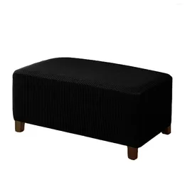 Chair Covers Selling Velvet Plush Stretch Sofa Ottoman Slipcover Oversized Rectangular Footstool Protector High Elastic