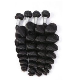 Modern Show Brazilian Loose Wave Virign Hair Bundles Human Hair Extensions Natural Black Unprocessed Weave Bundle5334397