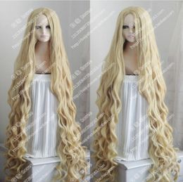 150CM Long Wavy Curly Wig Occident Pastoral Style Mix Blonde Cosplay Wig Hair8638743
