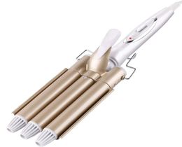 Professional Hair Curler 3 Barrel Curling Irons Wand 22mm Dual Voltage Ceramic Hairs Waver Crimper Instant Curls Crimping for Hair8980612
