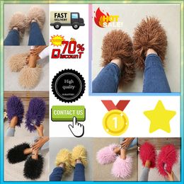 Designer Casual Platform Plush slippers padded shoes for women man Autumn Winter Keep Warm Comfortable wear Indoor Wool Fur Slippers Softy 36-49