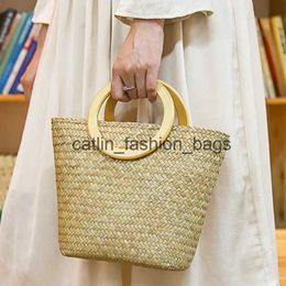 Totes Handwoven straw woven womens handbags fashionable carrying small bagsH24217