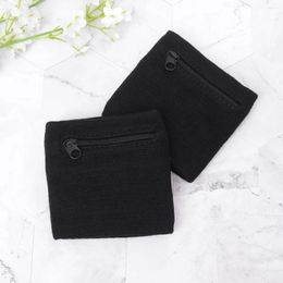 Wrist Support 4 Pcs Zipper Wristband Fitness Ladies Purses Wristlet For Keys Cotton Sports Wallet