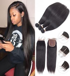 Beaudiva 8A Brazilian Virgin Hair Bundles With Closure Straight body wave deep wave Kinky curly Human Hair Bundles With Closure5204353