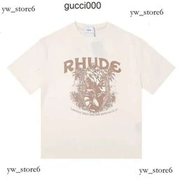 Fashion Mens Rhude Shirt Women Designers T-shirts Rhude Tees Apparel Tops Man S Casual Letter Shirt Luxurys Clothing Shirt 3xl 4xl 1019 INEU 8V9N