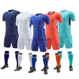 Jerseys Men Kids Soccer Uniforms Kits Survetement Football Jerseys Youth Kids Futebol Training Sets Boys Girls Short Sleeve Sports Suit