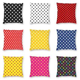 Pillow Black And White Polka Dots Print Square Throw Case Home Decorative Colorful Geometric Art Cover For Sofa