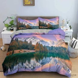 Bedding sets 3D Landscape Bedding Set Super Soft Duvet Cover with cases