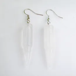 Dangle Earrings 1Pair Long Shape Point Stone Healing Crystal Bar Drop Earring For Women Gift TR3597