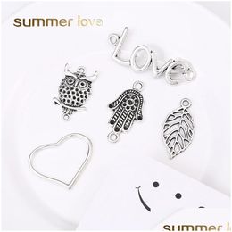 Other Fahion Fatima Hamsa Hand Pandents For Necklace Bracelets Vintage Sliver Heart Love Owl Leaf Charm Lucky Diy Jewellery Ma Dhgarden Dh5Mu